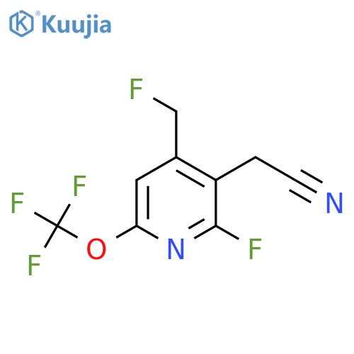 2-Fluoro-4-(fluoromethyl)-6-(trifluoromethoxy)pyridine-3-acetonitrile structure