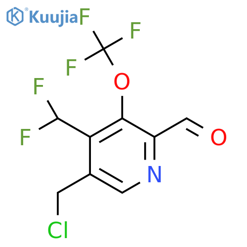 5-(Chloromethyl)-4-(difluoromethyl)-3-(trifluoromethoxy)pyridine-2-carboxaldehyde structure