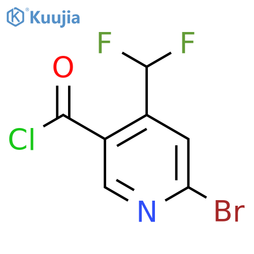 2-Bromo-4-(difluoromethyl)pyridine-5-carbonyl chloride structure