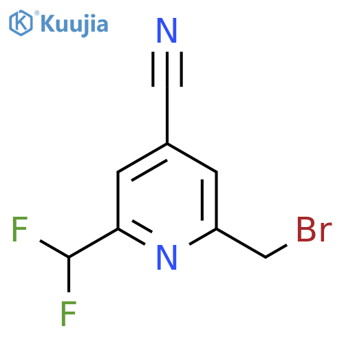 2-(Bromomethyl)-4-cyano-6-(difluoromethyl)pyridine structure