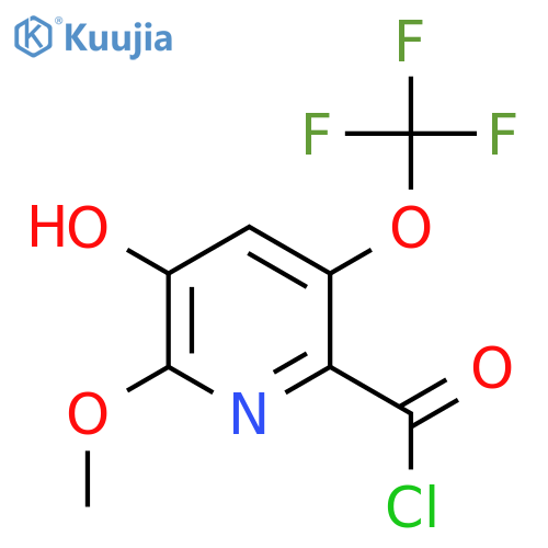 3-Hydroxy-2-methoxy-5-(trifluoromethoxy)pyridine-6-carbonyl chloride structure