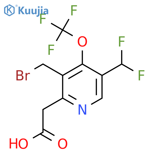 3-(Bromomethyl)-5-(difluoromethyl)-4-(trifluoromethoxy)pyridine-2-acetic acid structure