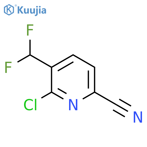 2-Chloro-6-cyano-3-(difluoromethyl)pyridine structure