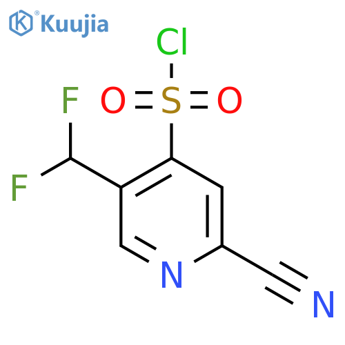 2-Cyano-5-(difluoromethyl)pyridine-4-sulfonyl chloride structure