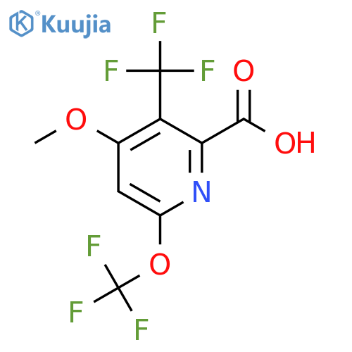 4-Methoxy-6-(trifluoromethoxy)-3-(trifluoromethyl)pyridine-2-carboxylic acid structure
