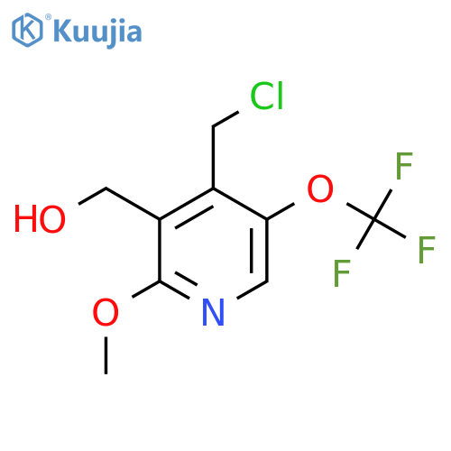 4-(Chloromethyl)-2-methoxy-5-(trifluoromethoxy)pyridine-3-methanol structure