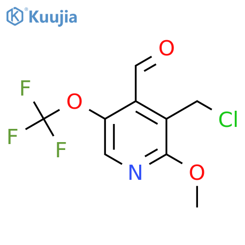 3-(Chloromethyl)-2-methoxy-5-(trifluoromethoxy)pyridine-4-carboxaldehyde structure