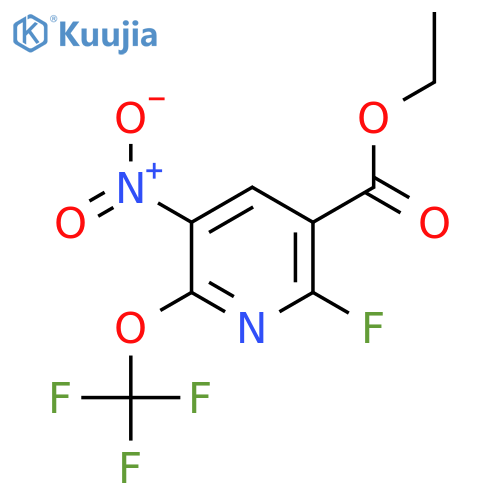 Ethyl 2-fluoro-5-nitro-6-(trifluoromethoxy)pyridine-3-carboxylate structure