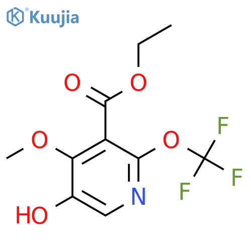 Ethyl 5-hydroxy-4-methoxy-2-(trifluoromethoxy)pyridine-3-carboxylate structure
