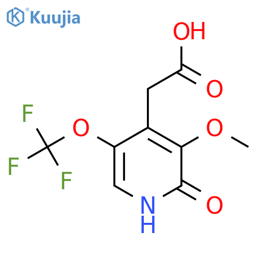 2-Hydroxy-3-methoxy-5-(trifluoromethoxy)pyridine-4-acetic acid structure