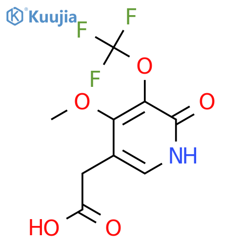 2-Hydroxy-4-methoxy-3-(trifluoromethoxy)pyridine-5-acetic acid structure
