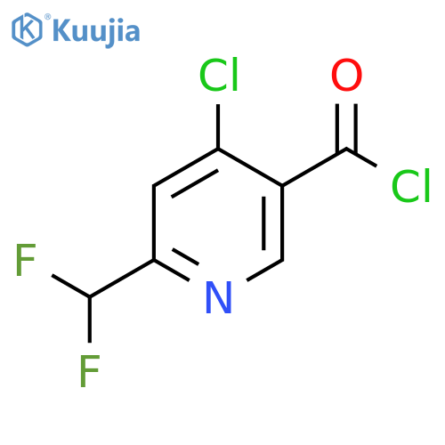 4-Chloro-2-(difluoromethyl)pyridine-5-carbonyl chloride structure