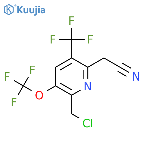 2-(Chloromethyl)-3-(trifluoromethoxy)-5-(trifluoromethyl)pyridine-6-acetonitrile structure