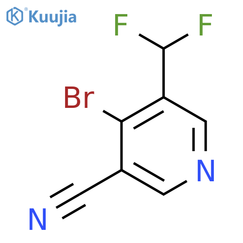 4-Bromo-3-cyano-5-(difluoromethyl)pyridine structure