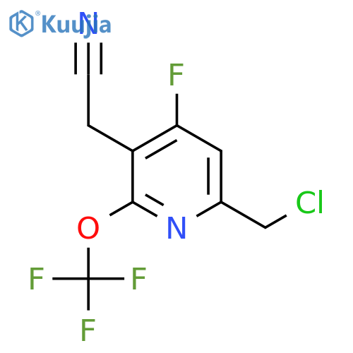 6-(Chloromethyl)-4-fluoro-2-(trifluoromethoxy)pyridine-3-acetonitrile structure