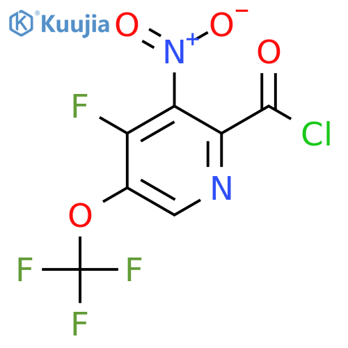 4-Fluoro-3-nitro-5-(trifluoromethoxy)pyridine-2-carbonyl chloride structure