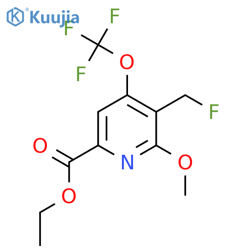 Ethyl 3-(fluoromethyl)-2-methoxy-4-(trifluoromethoxy)pyridine-6-carboxylate structure