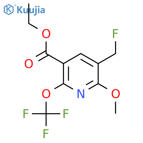 Ethyl 3-(fluoromethyl)-2-methoxy-6-(trifluoromethoxy)pyridine-5-carboxylate structure