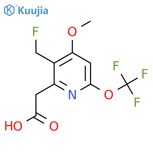 3-(Fluoromethyl)-4-methoxy-6-(trifluoromethoxy)pyridine-2-acetic acid structure