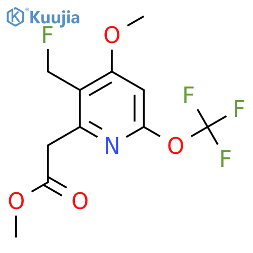 Methyl 3-(fluoromethyl)-4-methoxy-6-(trifluoromethoxy)pyridine-2-acetate structure