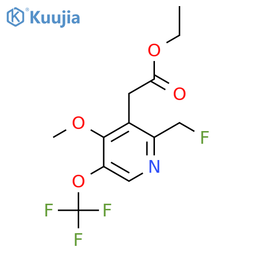 Ethyl 2-(fluoromethyl)-4-methoxy-5-(trifluoromethoxy)pyridine-3-acetate structure