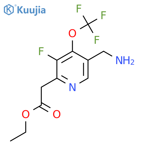 Ethyl 5-(aminomethyl)-3-fluoro-4-(trifluoromethoxy)pyridine-2-acetate structure