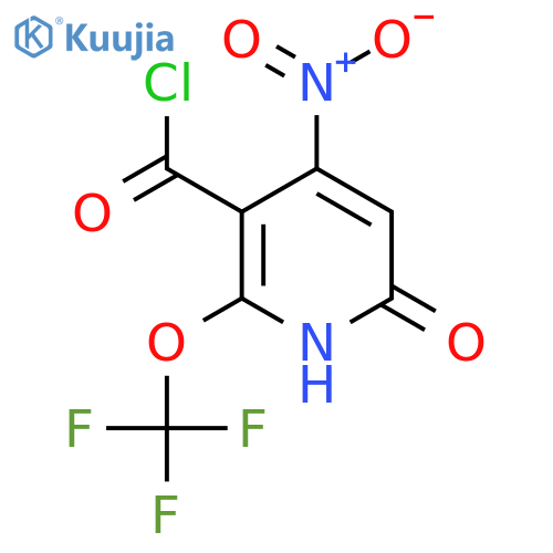 6-Hydroxy-4-nitro-2-(trifluoromethoxy)pyridine-3-carbonyl chloride structure