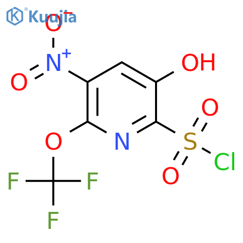 3-Hydroxy-5-nitro-6-(trifluoromethoxy)pyridine-2-sulfonyl chloride structure