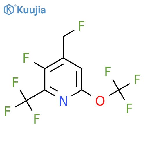 3-Fluoro-4-(fluoromethyl)-6-(trifluoromethoxy)-2-(trifluoromethyl)pyridine structure