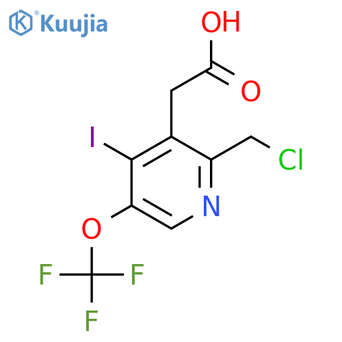 2-(Chloromethyl)-4-iodo-5-(trifluoromethoxy)pyridine-3-acetic acid structure