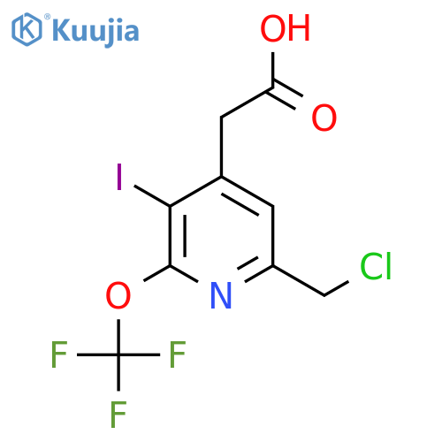6-(Chloromethyl)-3-iodo-2-(trifluoromethoxy)pyridine-4-acetic acid structure