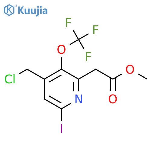 Methyl 4-(chloromethyl)-6-iodo-3-(trifluoromethoxy)pyridine-2-acetate structure