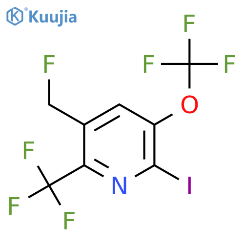 5-(Fluoromethyl)-2-iodo-3-(trifluoromethoxy)-6-(trifluoromethyl)pyridine structure