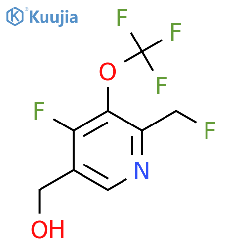 4-Fluoro-2-(fluoromethyl)-3-(trifluoromethoxy)pyridine-5-methanol structure