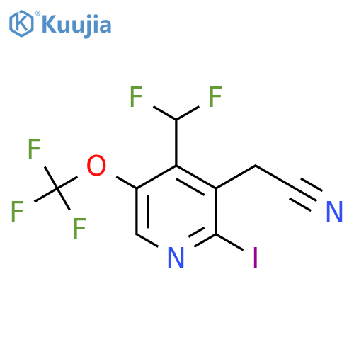 4-(Difluoromethyl)-2-iodo-5-(trifluoromethoxy)pyridine-3-acetonitrile structure