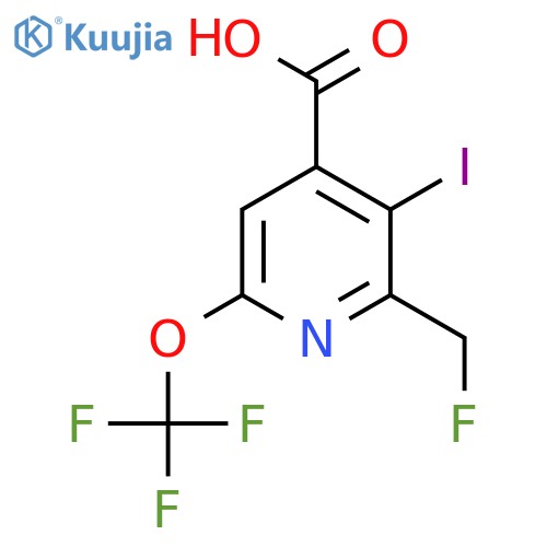 2-(Fluoromethyl)-3-iodo-6-(trifluoromethoxy)pyridine-4-carboxylic acid structure