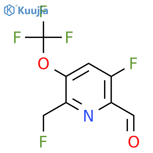 5-Fluoro-2-(fluoromethyl)-3-(trifluoromethoxy)pyridine-6-carboxaldehyde structure