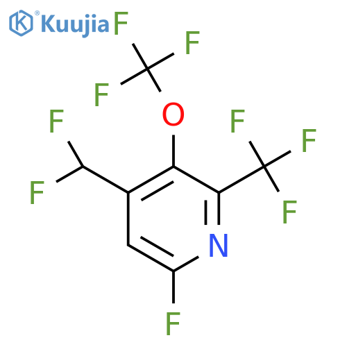 4-(Difluoromethyl)-6-fluoro-3-(trifluoromethoxy)-2-(trifluoromethyl)pyridine structure