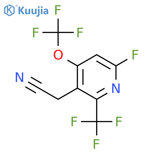6-Fluoro-4-(trifluoromethoxy)-2-(trifluoromethyl)pyridine-3-acetonitrile structure