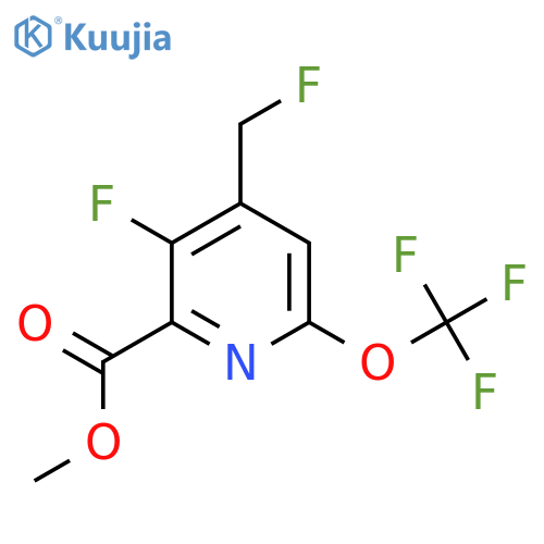 Methyl 3-fluoro-4-(fluoromethyl)-6-(trifluoromethoxy)pyridine-2-carboxylate structure
