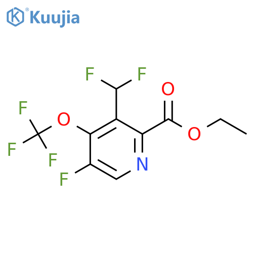 Ethyl 3-(difluoromethyl)-5-fluoro-4-(trifluoromethoxy)pyridine-2-carboxylate structure