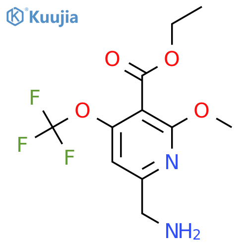 Ethyl 6-(aminomethyl)-2-methoxy-4-(trifluoromethoxy)pyridine-3-carboxylate structure