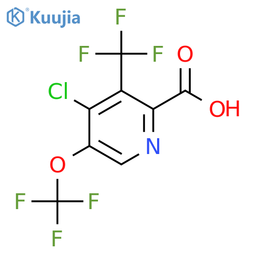 4-Chloro-5-(trifluoromethoxy)-3-(trifluoromethyl)pyridine-2-carboxylic acid structure