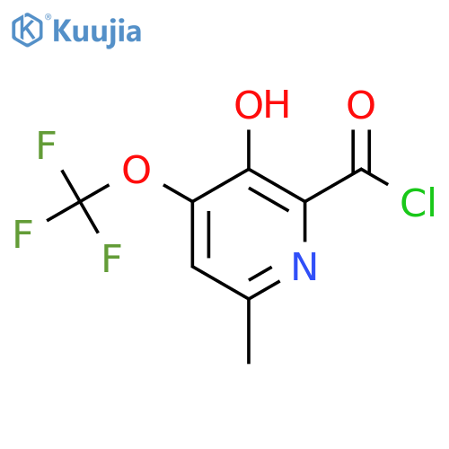 3-Hydroxy-6-methyl-4-(trifluoromethoxy)pyridine-2-carbonyl chloride structure