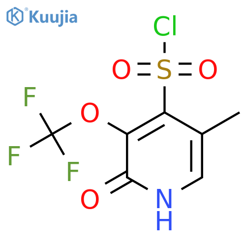 2-Hydroxy-5-methyl-3-(trifluoromethoxy)pyridine-4-sulfonyl chloride structure