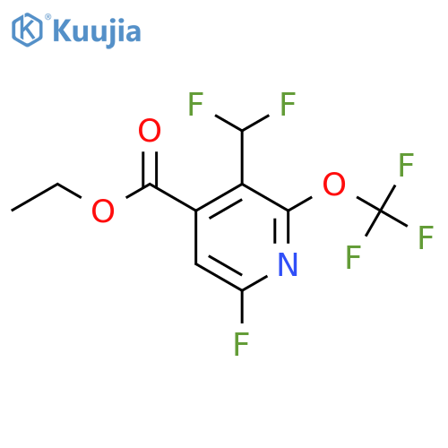 Ethyl 3-(difluoromethyl)-6-fluoro-2-(trifluoromethoxy)pyridine-4-carboxylate structure