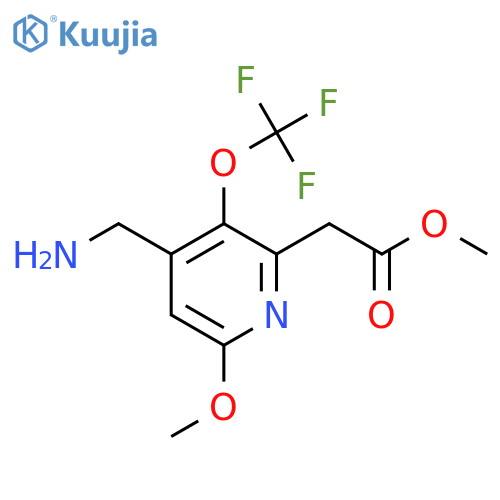 Methyl 4-(aminomethyl)-6-methoxy-3-(trifluoromethoxy)pyridine-2-acetate structure