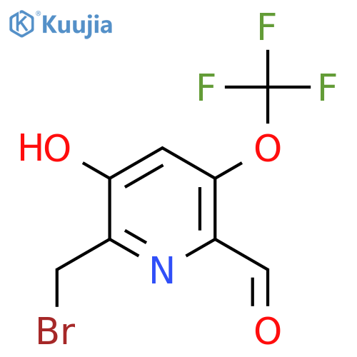 2-(Bromomethyl)-3-hydroxy-5-(trifluoromethoxy)pyridine-6-carboxaldehyde structure