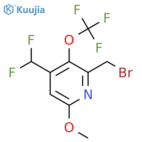 2-(Bromomethyl)-4-(difluoromethyl)-6-methoxy-3-(trifluoromethoxy)pyridine structure