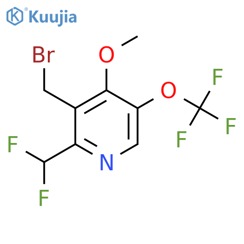 3-(Bromomethyl)-2-(difluoromethyl)-4-methoxy-5-(trifluoromethoxy)pyridine structure